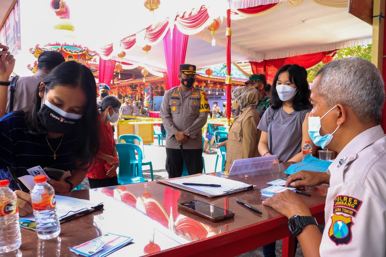 Vaksinasi Nasional, Polres Jombang Sasar Rumah Ibadah