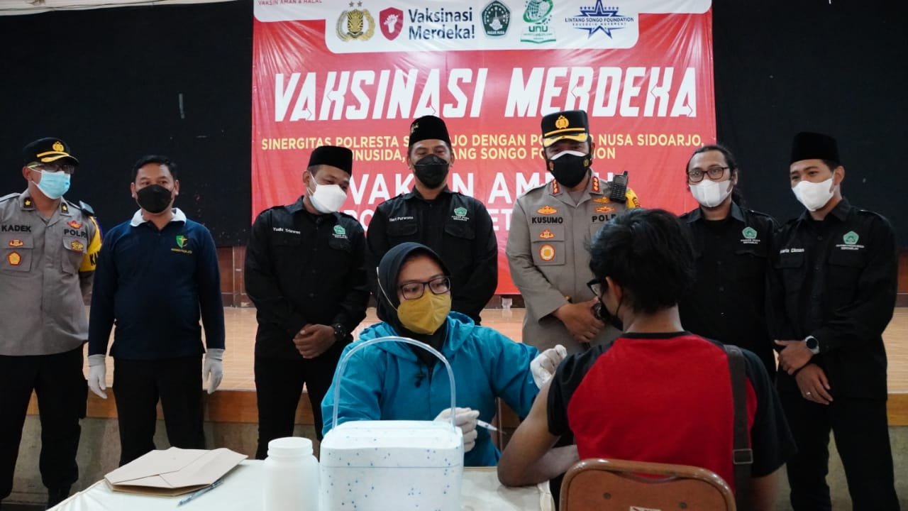 Polresta Sidoarjo Gandeng Komunitas, Kejar Target 70 Persen Vaksinasi