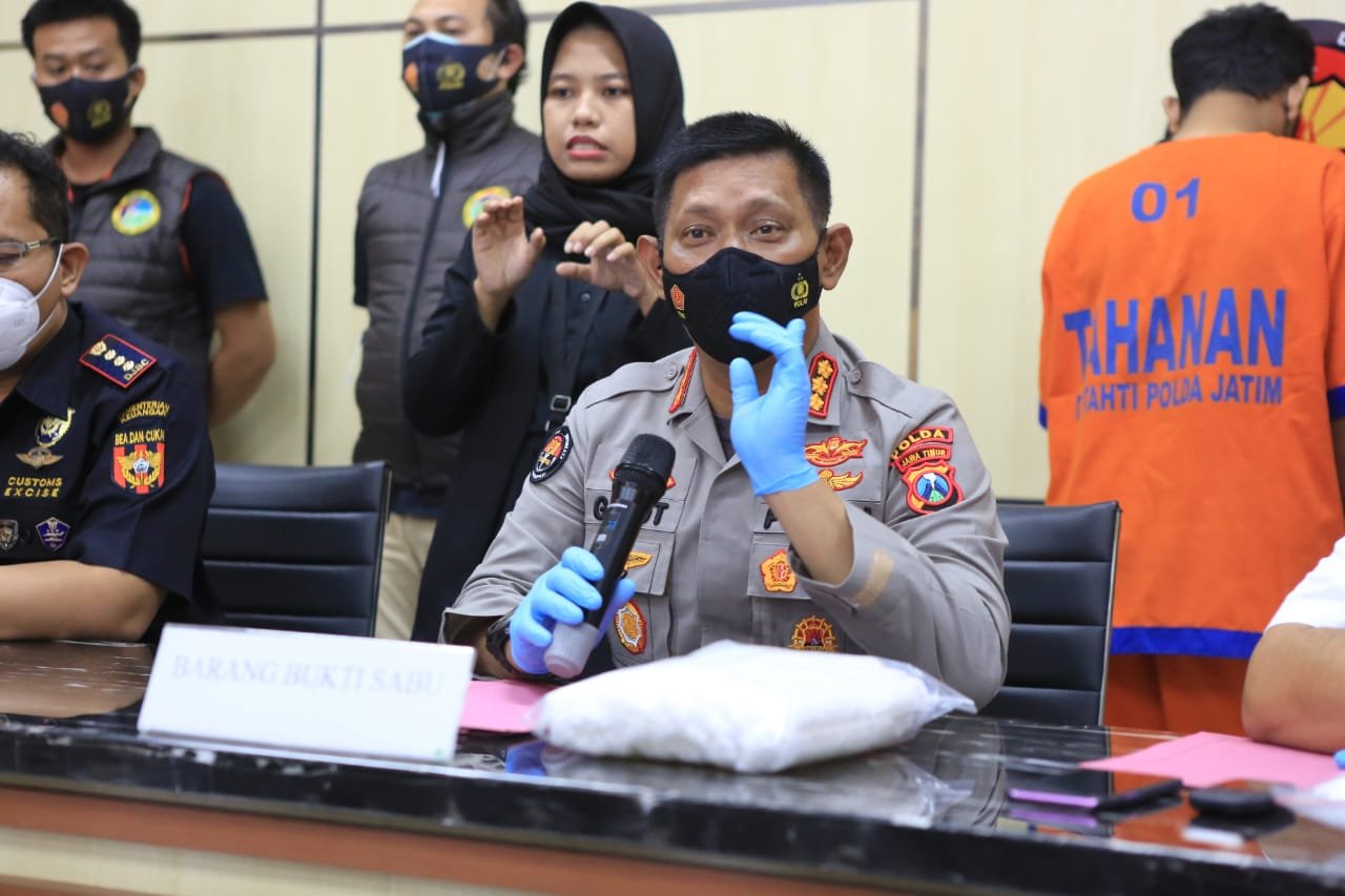 Ditresnarkoba Polda Jatim Gagalkan Penyelundupan Sabu Seberat 6 Kilo Dari Malaysia