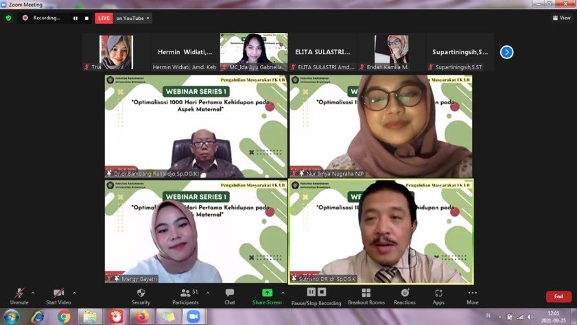 Dosen Jurusan Kebidanan FKUB Menggelar Pengabdian Masyarakat dengan Webinar