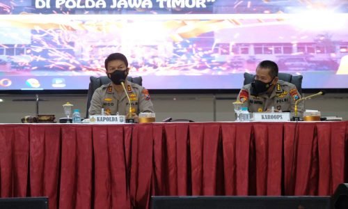 Polda Jatim Gelar Anev Sitkamtibmas 2021, serta Persiapan Jelang Natal dan Tahun Baru