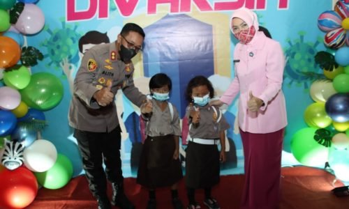 Pertama Kali, Polres Bangkalan Gelar Vaksinasi Merdeka Anak dan Targetkan 250 Dosis Dalam Sehari