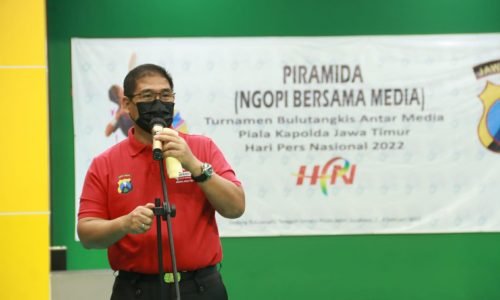 Peringati HPN 2022, Polda Jatim Gelar Turnamen Bulu Tangkis Piala Kapolda Jatim