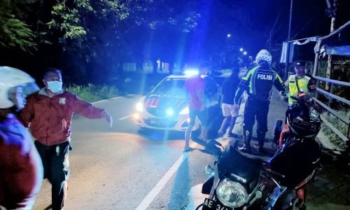 Patroli Sahur Satuan Lantas Polres Magetan Berhasil Gagalkan Balap Liar