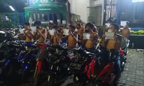Polresta Malang Kota, Amankan 14 Pemuda Saat Lakukan Balap Liar