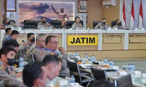 Polda Jawa Timur Gelar Anev Sitkamtibmas, Pengananan Covid 19 dan Ops Ketupat Semeru 2022