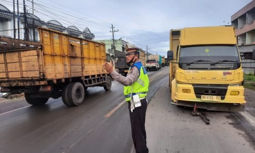 Terima Pengaduan Kemacetan, Polisi Lakukan Pemeriksaan Pemilik Stockpile Bongkar Muat Batu Bara Agar Tidak Menimbulkan Kemacetan