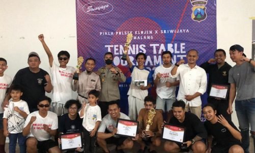 Wujudkan Kamtibmas, Kapolsek Klojen Adakan Tournament Tennis Table Piala Polsek Klojen