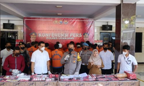 Polres Lumajang Berhasil Amankan 33 Tersangka Pengedar dan Pengguna Aktif Okerbaya