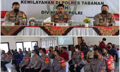 Para Kapolsek, Kasatfung, Kasi Humas Dan Operator PPID Polres Tabanan Mendapatkan Arahan Dari Div Humas Polri