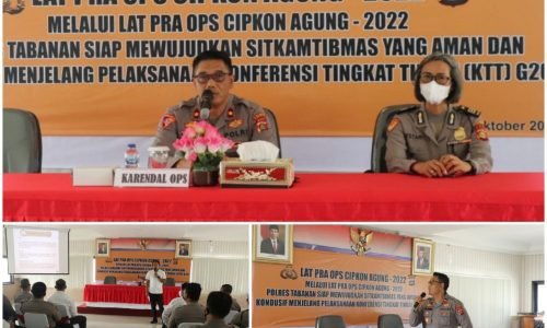 Polres Tabanan Laksanakan Lat Pra Operasi, Awali Ops Cipkon Agung 2022