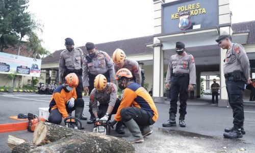 Polres Kediri Kota Tingkatkan Kemampuan Penanggulangan Bencana