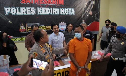 Polres Kediri Kota Berhasil Amankan Pelaku Curas Kantor Kas BPR Kota Kediri