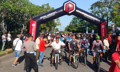 Polsek Tabanan Beri Pengamanan Jongta Fest Funbike KNPI