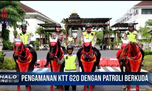 Pengamanan KTT G20, Polri Terjunkan Patroli Berkuda