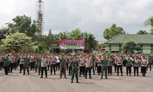 Gelar Olahraga Bersama, TNI – Polri di Mojokerto Kompak Jaga Sinergitas dan Soliditas