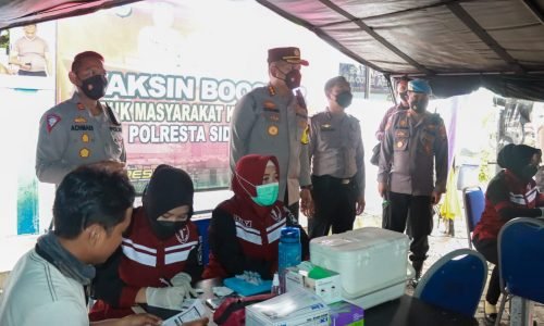 Antisipasi Penyebaran Covid-19, Polresta Sidoarjo Kembali Masifkan Vaksinasi