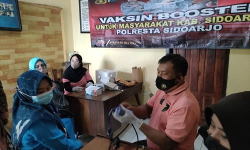 Polresta Sidoarjo Masifkan Vaksin Booster Jelang Libur Nataru