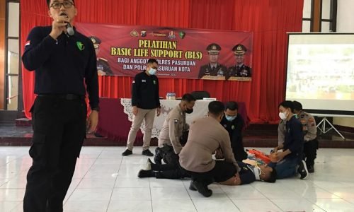 Tingkatkan Kemampuan Personel, Polres Pasuruan Kota Gelar Pelatihan Basic Life Support