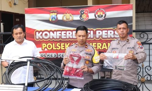 Polres Tanjung Perak Ungkap Kasus Pencurian Kabel Telkom, Tiga Tersangka Berhasil Diamankan