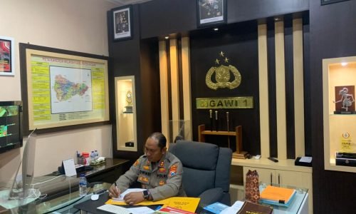 Kapolres Ngawi Tanda Tangani Pengajuan Anggaran Operasional Polres