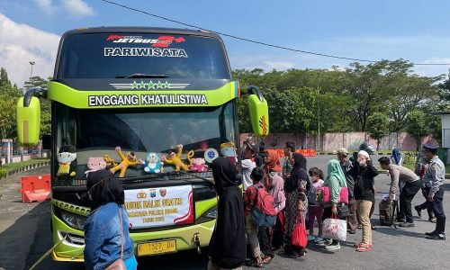 Polres Ngawi Berangkatkan 6 Bus Gratis, Layani Masyarakat Yang Mudik Balik ke Jakarta