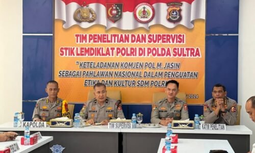 Dalami Keteladanan Komjen Pol. M. Jasin, Tim STIK Lemdiklat Polri Penelitan dan Supervisi di Polda Sultra
